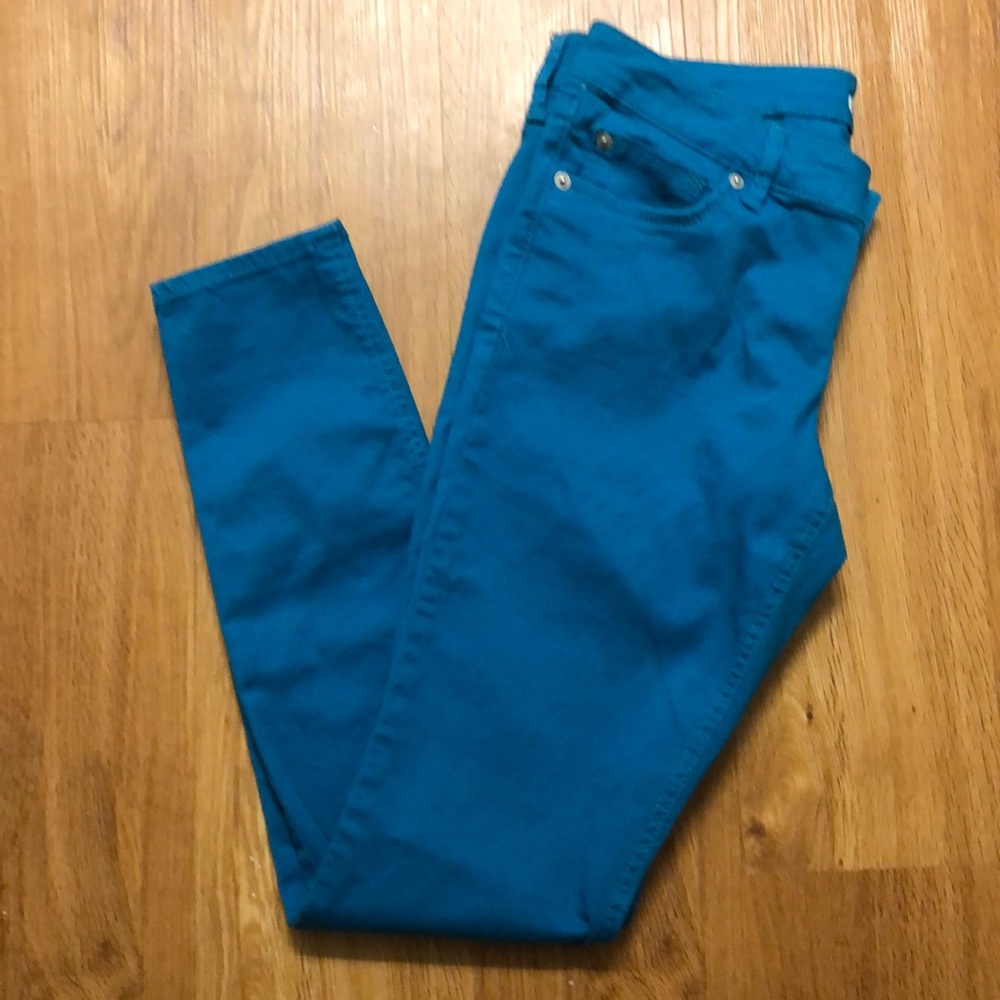 Express Low Rise Turquoise Jean Legging
